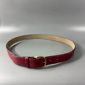 Vintage L’aiglon Paris New York Genuine Burgundy Leather Belt, Size 36/90